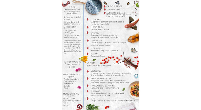 Menu pagina 1